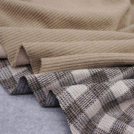 Fitwarm Tartan Plaid Dog Hoodie, Knitted Dog Clothes for Small Dogs Boy, Pet Sweatshirt, Knitted Sweater, Beige, XXL