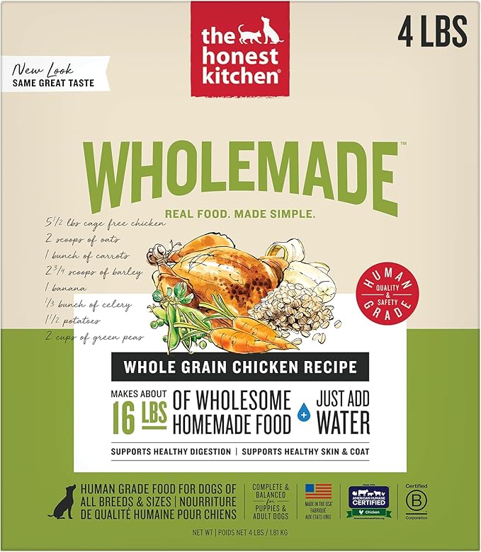 The Honest Kitchen Wholemade™ Whole Grain Chicken Dog Food, 4 lb Box