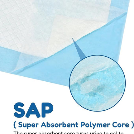 FluffyDream Super Absorbent Waterproof Dog and Puppy Pet Training Pad, Housebreaking Pet Pad,Blue (17.6"x23.6" (300PCS))