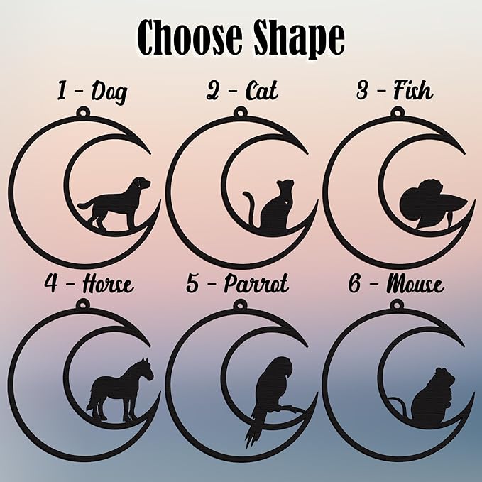 Personalized Pet Memorial Suncatchers Custom Name Passing Away Remembrance Keepsake for Loss of Pets Dog Cat Bird Bereavement Sympathy Gift for Pet Lovers Décor Garden Window Outdoor Hanging