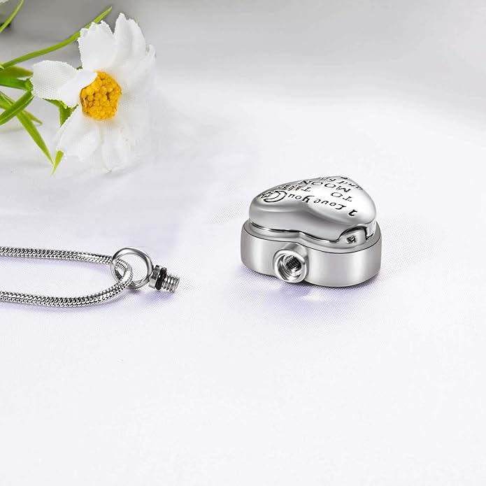Farfume Personalized Pet Urn Necklace for Dog Cat Ashes Cremation Pet Memorial Customized Photo Text Engraving Pendant Keepsake Funeral Jewelry