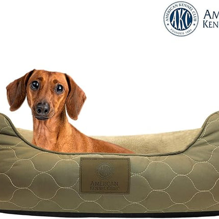 American Kennel Club Orthopedic Circle Stitch Cuddler Pet Bed, Taupe, 25x21