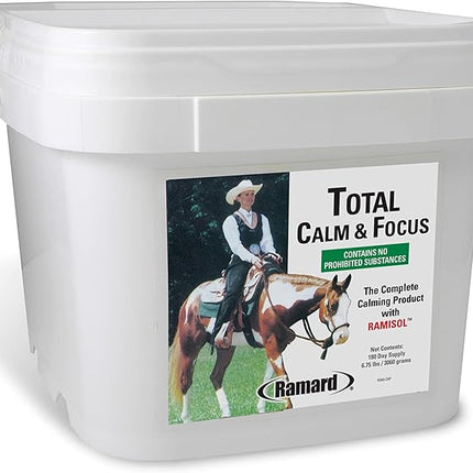 Ramard Total Calm and Focus for Horses Supplement - Magnesium & Calming Formula for Horse Show, Training, & Performance Mental Alertness Without Drowsiness, Show Safe, Perfect Prep for Horses - Pail