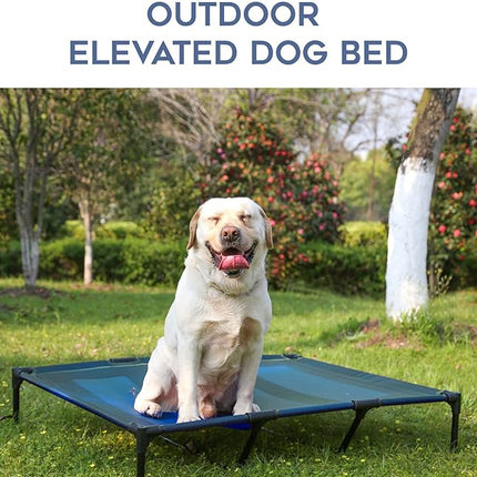 suddus Elevated Dogs Bed Waterproof Outdoor, Portable Raised Dog Bed, Dog Beds Off The Floor, Dogs Bed Easy Clean Indoor or Outdoor Use, X-Large, Blue