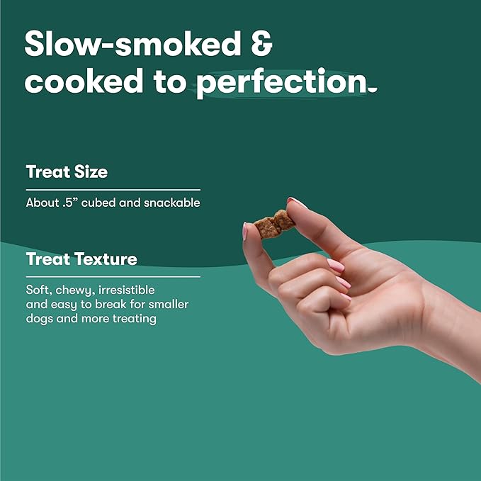 Jinx Chicken Bites, Soft Jerky Dog Treats, Slow-Smoked Real Chicken, Low-Calorie and Packed with Flavor, No Fillers, Bite-Sized Snack, 5oz, 6 Pack