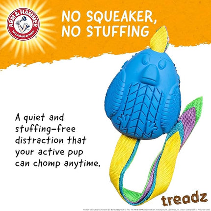 Arm & Hammer for Pets Super Treadz Large Rooster Dental Chew Toy for Dogs- Dog Dental Toys Help Reduce Plaque & Tartar Buildup Without Brushing - Safe for Dogs up to 35 Lbs - 2 Pack