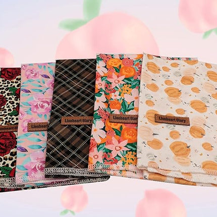 Lionheart glory Pink Dog Bandana 1 Pack Washable Soft Cotton Floral Bibs Scarf, Adjustable Kerchief Square Dog Bandanas for Large Dogs