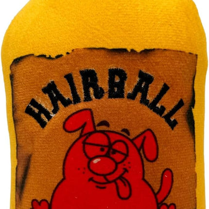 Huxley & Kent Funny Dog Toy w/Squeaker – Power Plush Squeaky Dog Toys for Small, Medium & Large Dogs – Soft Stuffed Animal for Indoor Play & Fetch - Hairball Cinnamon Whiskey, Large