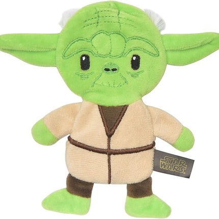 STAR WARS for Pets Yoda Plush Flattie Dog Toy - Medium Flat, Fabric Stuffingless Chewable Toys for All Dogs - Officially Licensed, 9 Inch