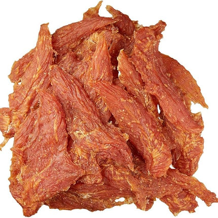 Amazon Brand – Wag Chewy Whole Muscle American Jerky Dog Treats – Chicken & Flaxseed (1 lb), Grain Free (Pack of 2)