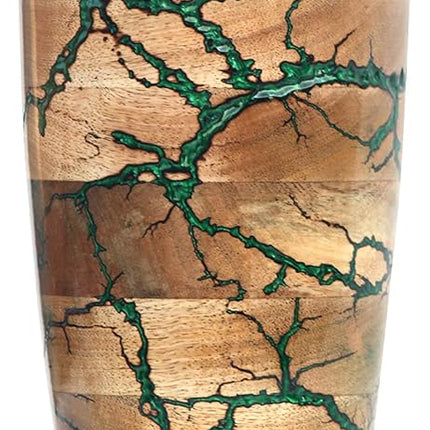 Lichtenberg Figure Urn Resin and Wood Cremation Urn - Personalized Wooden Cremation urn urns for Ashes - Funeral Box Ashes (11" x 6" x 5")