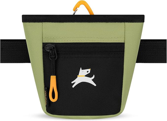 OllyDog Goodie Treat Bag, Dog Treat Pouch, Waist Belt Clip for Hands-Free Training, Magnetic Closure, Dog Training and Behavior Aids, Three Ways to Wear (Palm)