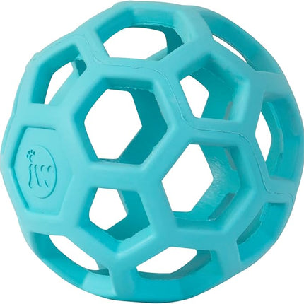 JW Pet HOL-ee Roller™, Dog Toy Puzzle Ball, Natural Rubber, Large (5.5” Inch Diameter), Blue