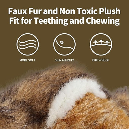 ALL FOR PAWS Dog Squeaky Toys Stuffed Animal Chipmunk Pet Plush Toys Squeak Chew Toy for Dogs Large