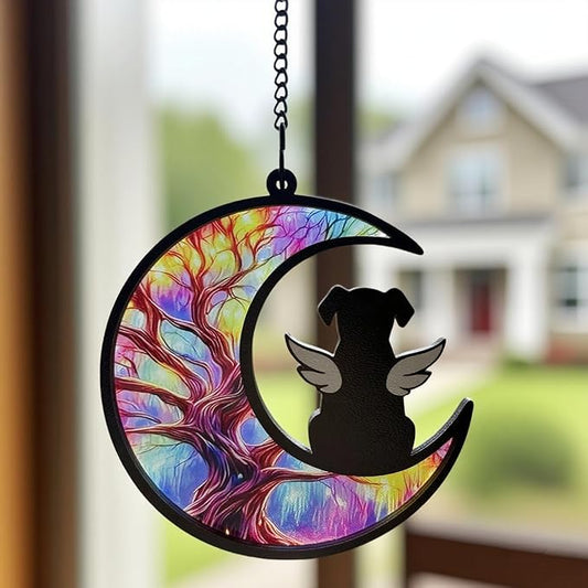 Suncatcher Dog Memorial Gifts for Loss of Dog Sympathy Gift Dog Passing Away Gifts Dog Loss Sympathy Gift Dog Remembrance Gift Dog Death Sympathy Gifts in Memory of Dog Sun Catchers Indoor Window (A)
