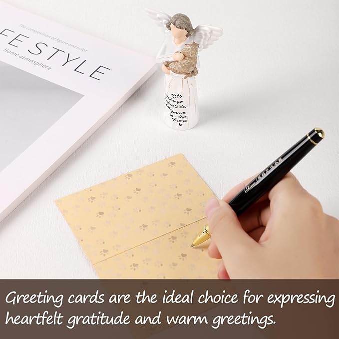 Loss of Dog Sympathy Gift, Dog Memorial Gifts, Angel Figurine, Remembrance Keepsake, Pet Sympathy Gift(Light Brown-S Size)