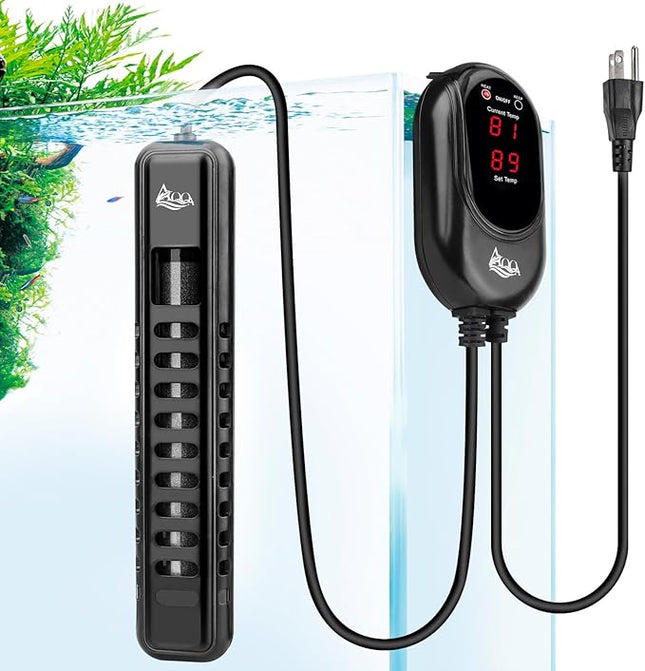 AQQA Aquarium Heater 300W for 80-95 Gallon Fish Tank Heater Aquarium Submersible Heater Betta Fish Heater Aquarium Thermostat Heater for Freshwater Saltwater Fish Tanks (300W for 80-95 Gal)