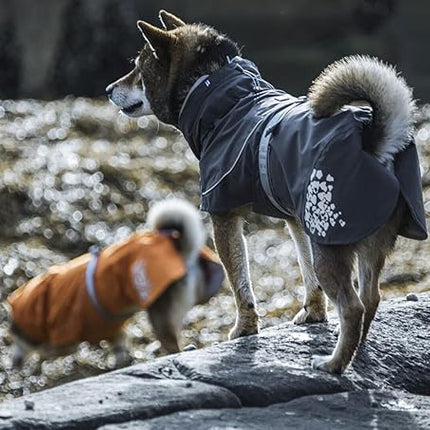 Hurtta Monsoon Coat, Dog Raincoat, BlackBerry, 35 in