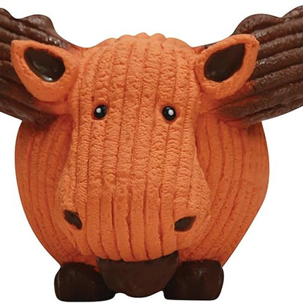 HuggleHounds Ruff-Tex Latex Ball Dog Toy - Dog Toys Rubber, Puppy Toys, Puppy Essentials, Heavy Duty Squeaky Ball for Small, Medium & Large Dogs, All Breeds - Morris Moose, Large