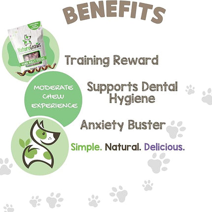 Nature Gnaws Pork Bully Stick Springs for Dogs 7-8" (12 Count) - Long Lasting for Small and Medium Dogs - Natural Bacon Dog Chew Treats - Rawhide Free