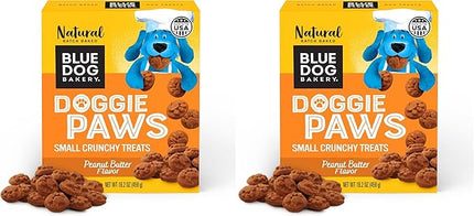 Blue Dog Bakery Natural Dog Treats, Doggie Paws, Peanut Butter Flavor, 16.2oz (1 Count) (Pack of 2)
