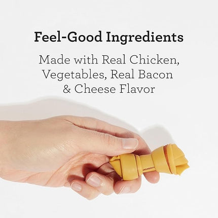 DreamBone Mini Chews, Made with Real Bacon and Cheese Flavor, Rawhide Free Dog Chews, 24 Count