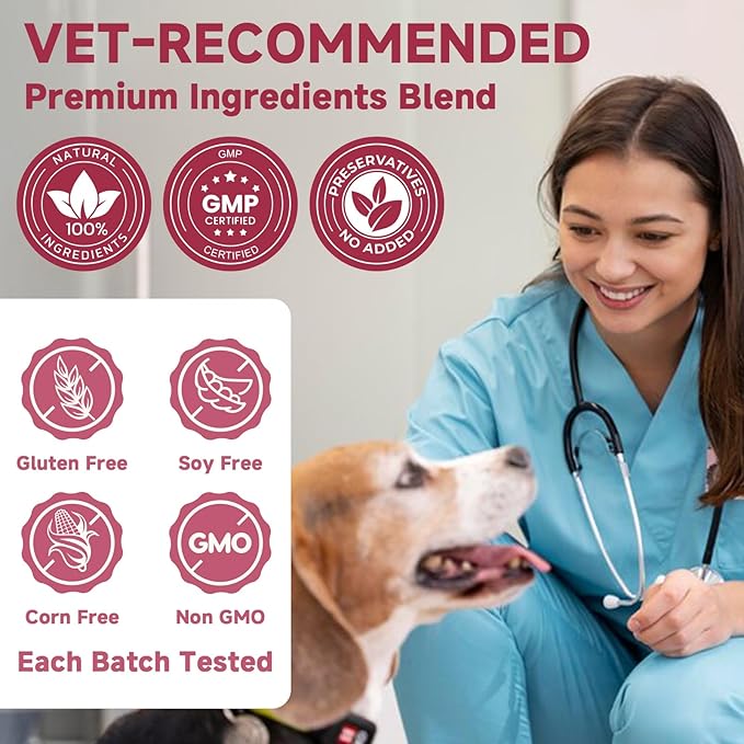 Glucosamine for Dogs - Joint Supplement for Dogs with Chondroitin, MSM, Omega 3, Hemp, Turmeric for Dog Joint Pain Relief, Dog Joint Supplement with Calcium Support Cartilage & Bone Health, 180 Chews
