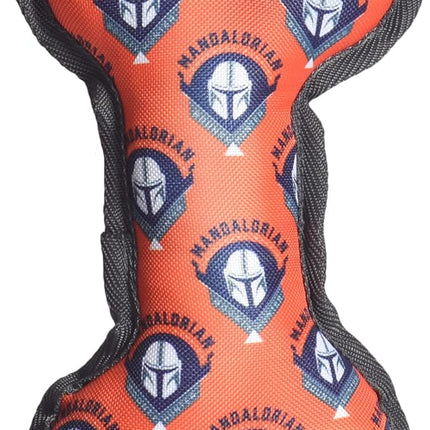 STAR WARS The Mandalorian: Mando Oxford Bone Squeak Toy Dog Toy from STAR WARS & The Mandalorian Bone-Shaped Squeaker Toy STAR WARS Squeaky Chew Toy for Dogs,8 Inch