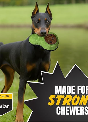 Bite Force - Durable & Strong Dog Toy Avocado Squeaker, Kevlar-Reinforced for Aggressive Chewers for Small Medium Large Dogs - Green.