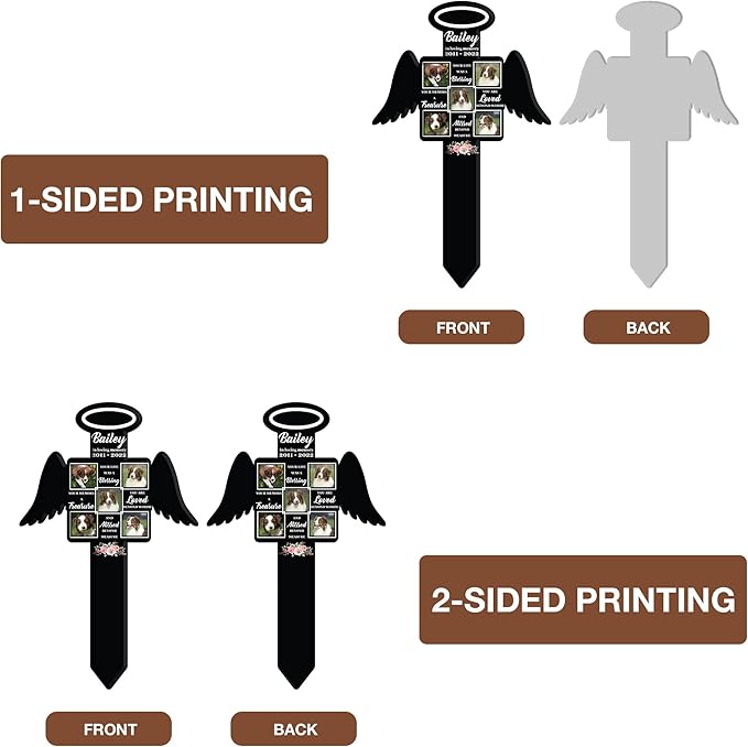 Personalized Pet Grave Markers Remembrance Garden Stake Pet Loss Gifts Dog Memorials Gifts For Friends Remember Your Dog Custom Plaque Stake Yard Cat Cross Pet Memorial Grief In Loving Memory