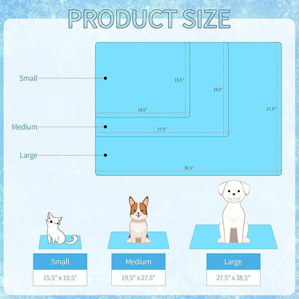 NACOCO Summer Pet Cooling Mat - Cat Dog Cushion Pad Sleeping Cool Ducks Comfortable Soft for Pets Kids and Adults(Blue Duck, S)