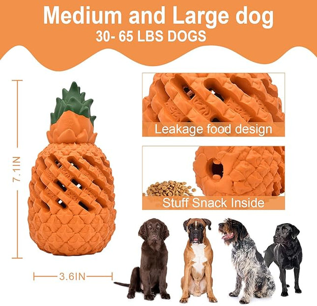 Pineapple Dog Chew Toys - Indestructible Toys for Medium Aggressive Chewers