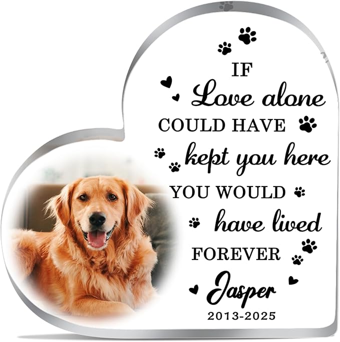 Pet Memorial Gifts for Dogs, Custom Dog Memorial Plaque, Loss of Dogs Sympathy Gift, Custom Pets Acrylic Plaque, Dogs Passing Away Bereavement Gifts, Pet Loss Gift, Memory Plaques for Cats
