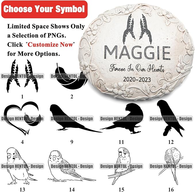 Personalized Parakeets Memorial Stone, Pet Grave Marker Budgie, Parakeets Headstone, Budgie Tombstone, Parakeets Gravestone, Budgie Memorial Gifts