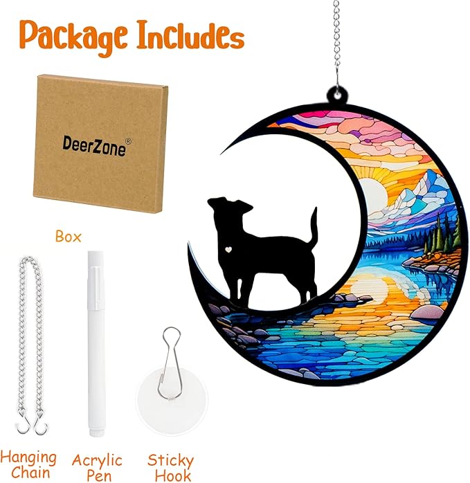 Dog Memorial Suncatcher,Pet Sympathy Gifts,Dog Memorial Gifts for Loss of Dog,Personalized Dog Pass Away Gifts with Name Date for Pet Lovers