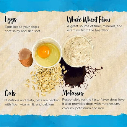 Blue Dog Bakery Natural Dog Treats, Doggie Paws, Peanut Butter, 16.2oz (6 Count)