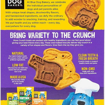 Blue Dog Bakery Natural Dog Treats, Assorted Flavors, 18oz | More Crunch | Large Size | Pack of 2