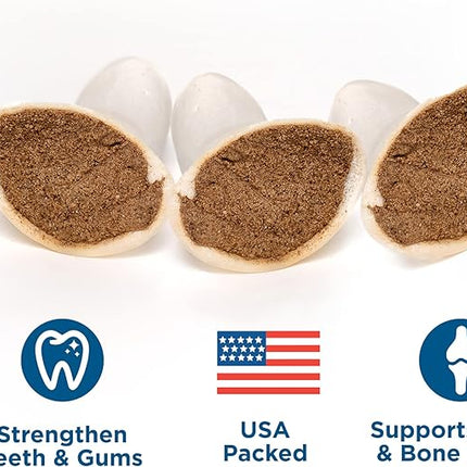 Best Bully Sticks 5-6 Inch Pumpkin Sweet Potato Filled Shin Bones for Dogs - 5 Count (Pack of 1) - Easily Digestible, Long-Lasting, Refillable Treat