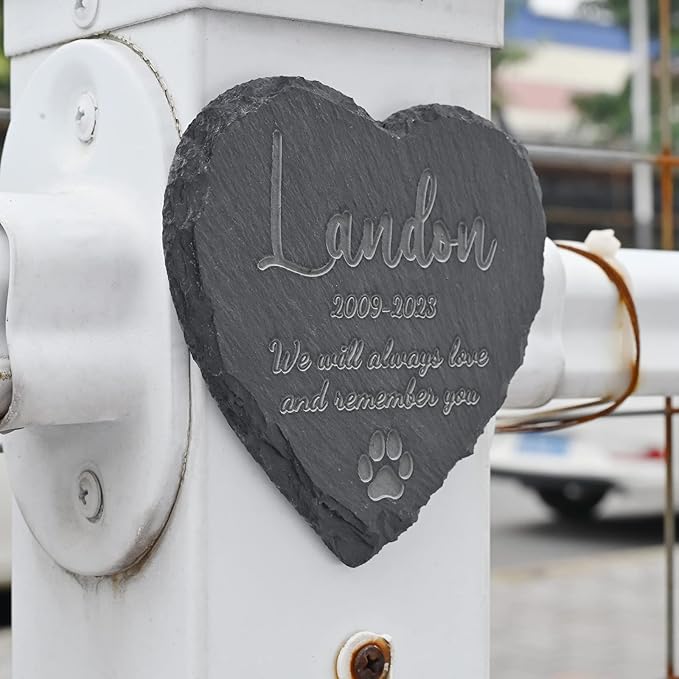 Personalized Pet Loss Stones - Memorial Gifts for Dogs & Cats - In Memory of Beloved Pets