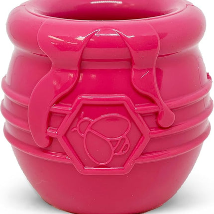 SodaPup Honey Pot – Durable Dog Treat Dispenser & Enrichment Toy Made in USA from Non-Toxic, Pet Safe, Food Safe Natural Rubber Material for Mental Stimulation, Problem Chewing, Calming Nerves, & More