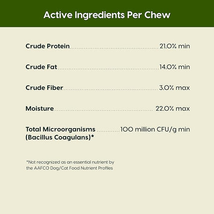 ARK NATURALS Gentle Digest Soft Chews, Vet Recommended Dog and Cat Prebiotics and Probiotics, Digestive and Immune System Support, 120 Count, greens, 326002