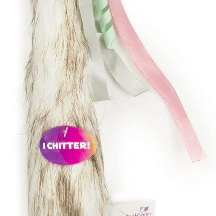 SmartyKat Chitter Critter Squirrel Electronic Sound Plush Kicker Cat Toy, Battery Powered - Gray, One Size (Pack of 2)