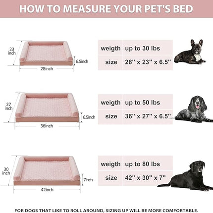 BFPETHOME Dog Beds for Large Dogs, Orthopedic Dog Bed for Medium Large Dogs,Big Waterproof Couch Pet Bed with Removable Washable Cover