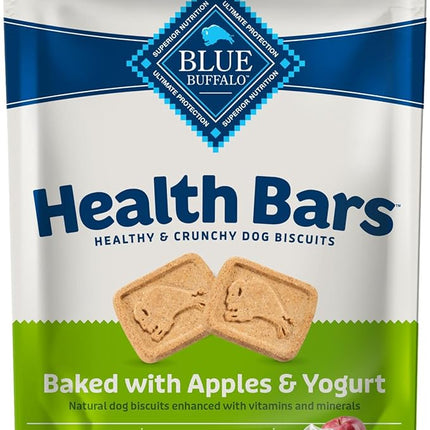 Blue Buffalo Health Bars Crunchy Dog Biscuits, Oven-Baked With Natural Ingredients, Apples & Yogurt, 16-oz Bag