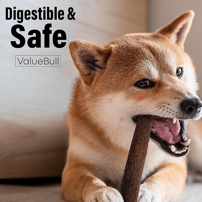 ValueBull Collagen Sticks for Dogs, 12 Inch Medium Chews, Natural Long-Lasting Dog Treats, 25 Count - Supports Joints, Skin & Coat with Chondroitin & Glucosamine