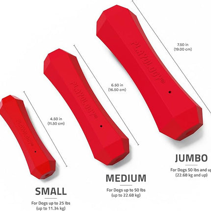 Playology Dog Toys | Durable Squeaky Chew Stick for Dogs | Jumbo Beef Scented Toy - Easy to Clean and Made from Non Toxic Materials