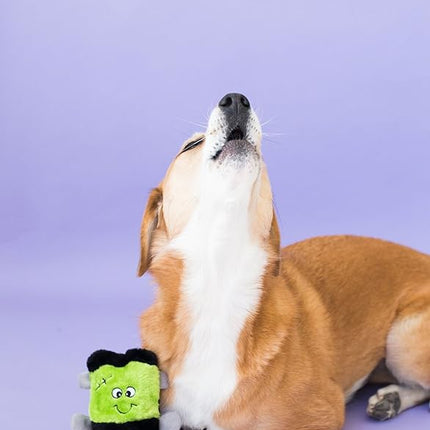 ZippyPaws Squeakie Buddies - No Stuffing Dog Toys to Keep Them Busy, for Small & Medium Dogs, Squeaky Pet Toy for Boredom, Unstuffed Chew Toy, Soft Plush Puppy Products - Pack of 3