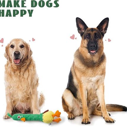 Nocciola 2 in 1 Duck Dog Toy with a Large Rubber Squeaker - Durable Stuffed Squeaky Crinkle Chew Toys for Aggressive Chewers, Medium and Large Breeds, Dog Christmas Stocking Stuffer