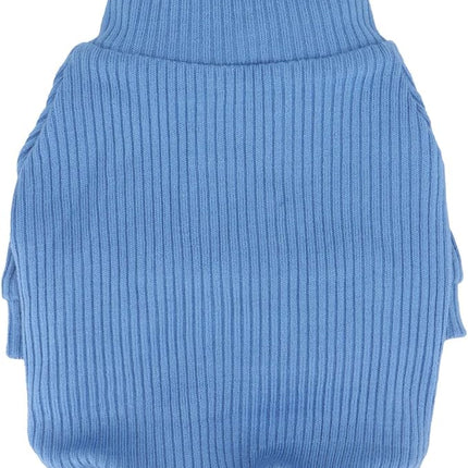 LOPHIPETS Small Dog Turtleneck Sweaters for Chihuahua Puppy Clothes-Light Blue/M