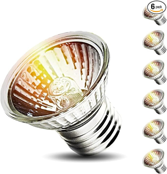 6-Pack 25W UVA Bulbs, Light Turtle Heat Lamp for Reptiles and Amphibian Tanks, Terrariums and Cages, Fit E26 Heat Reptile Lamp,Works with Various Lamp Fixtures